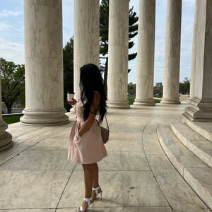 Bebe Blush Pink Sleeveless Trench Coat – Size XS